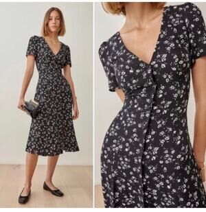 Reformation Locklin Jasmine Floral Midi Dress